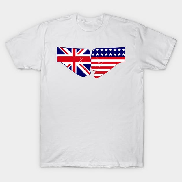 UK & USA Fist Bump Patriot Flag Series T-Shirt by Village Values